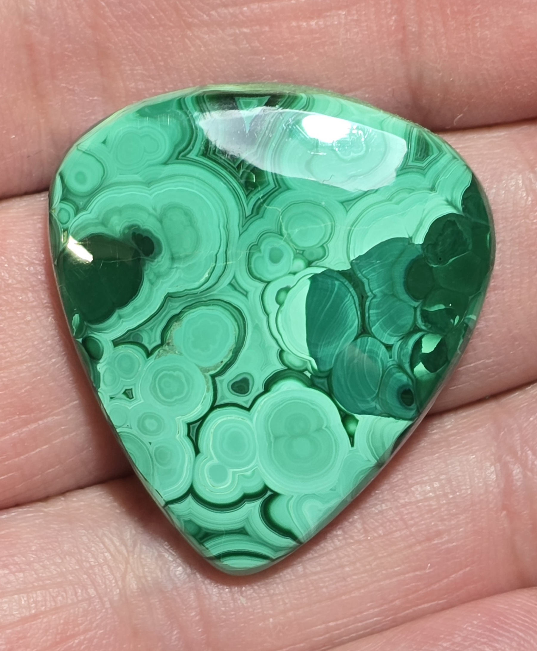31x28mm Malachite cabochon
