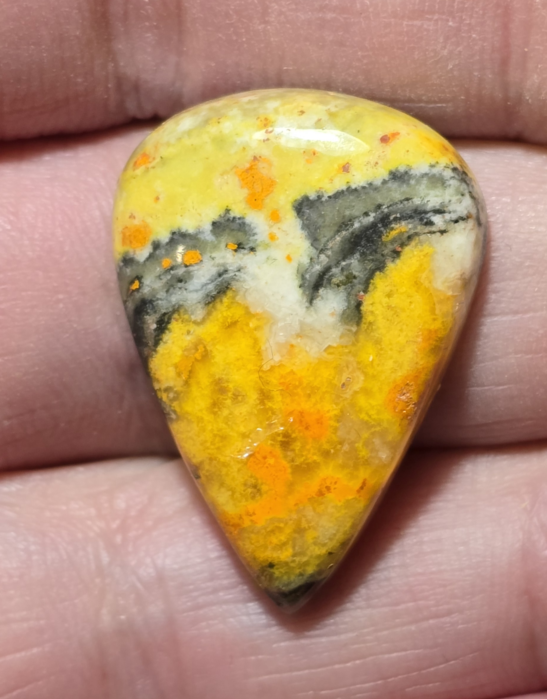 29x21mm bumblebee jasper cabochon