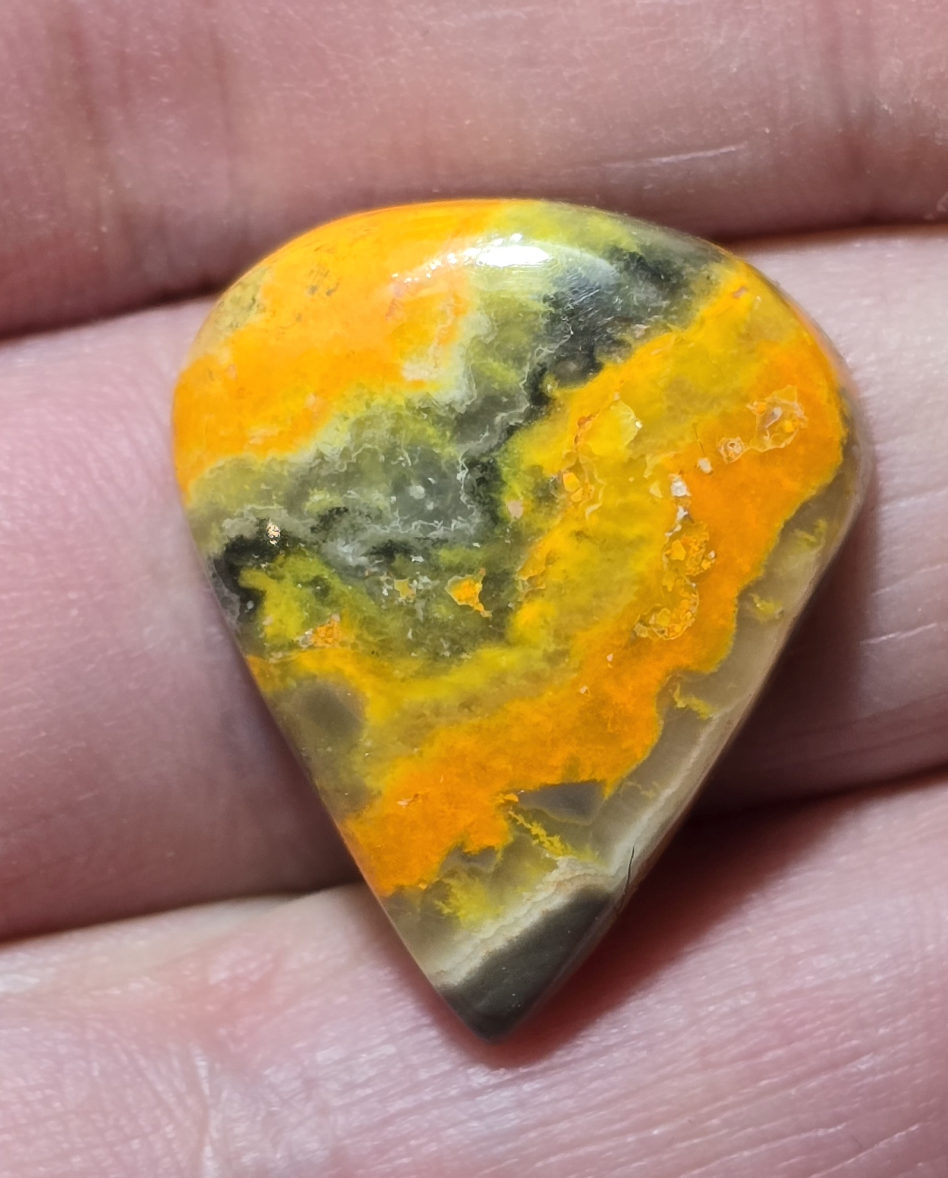 26x22mm bumblebee jasper cabochon
