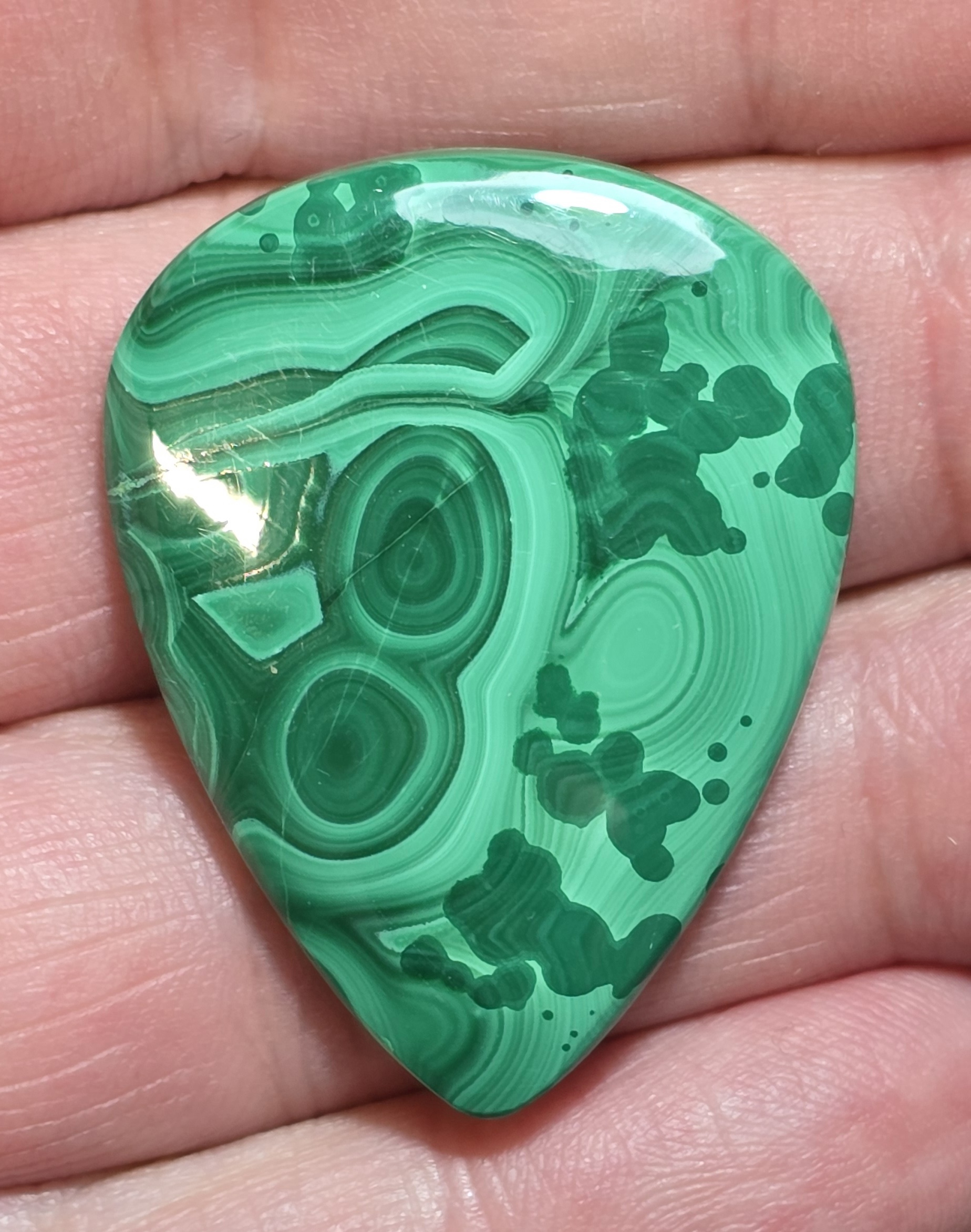 37x29mm Malachite cabochon
