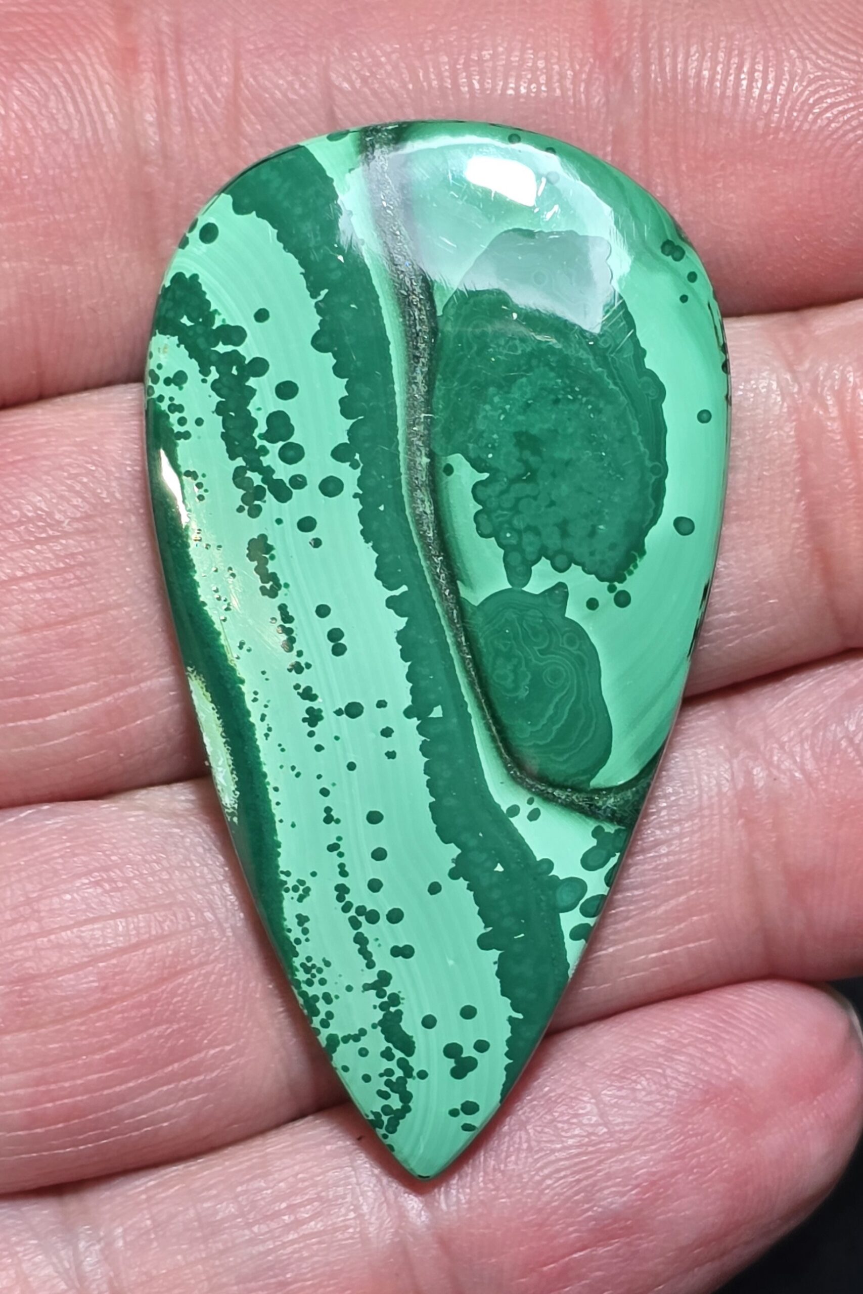 52x29mm Malachite cabochon