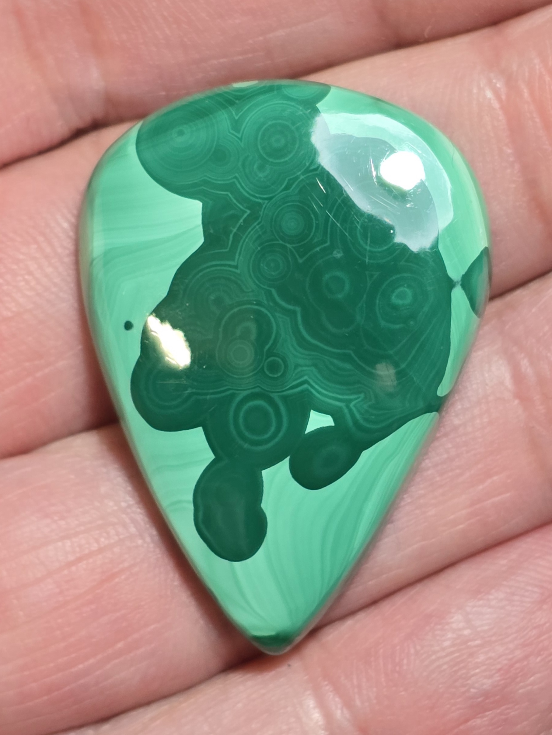 38x28mm Malachite cabochon