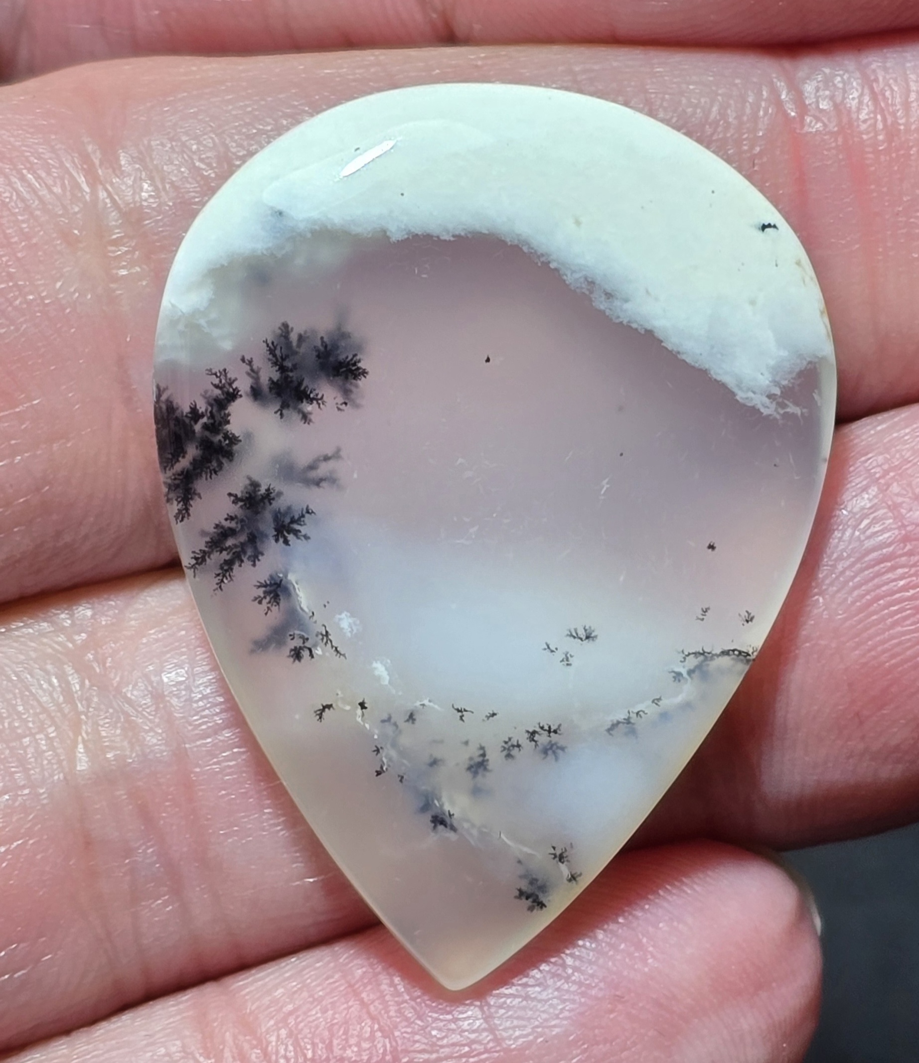 36x27mm Dendritic chalcedony cabochon