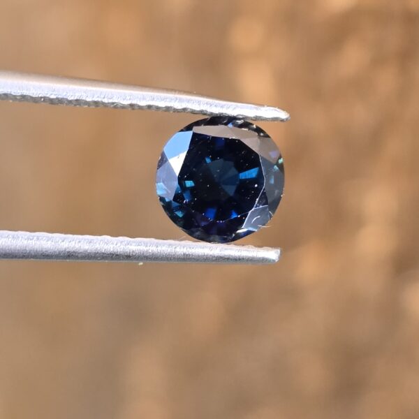 3x 5.7mm dark round Australian parti sapphire facets