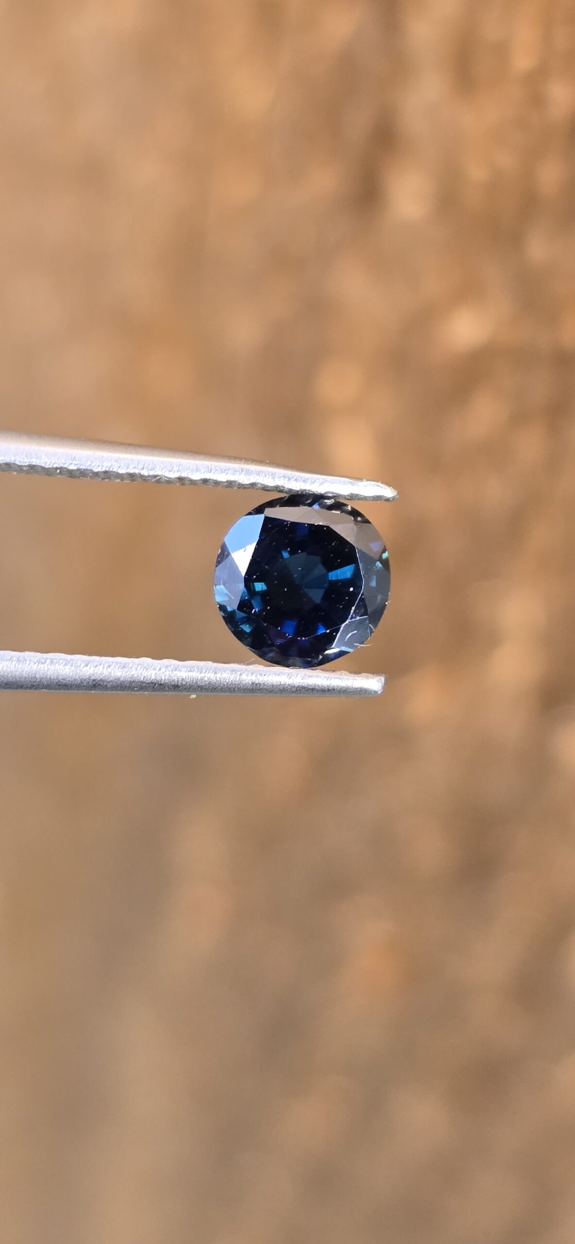 3x 5.7mm dark round Australian parti sapphire facets