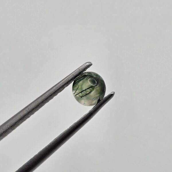 5mm round moss agate cabochon
