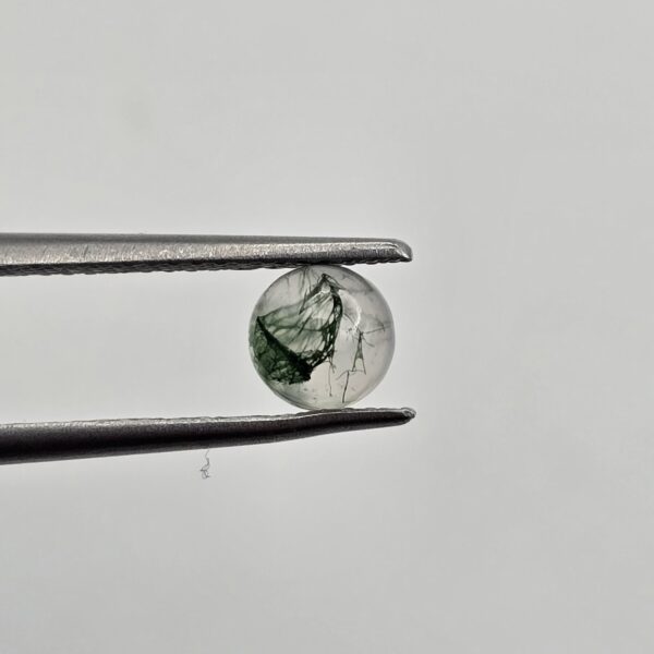 5mm round moss agate cabochon