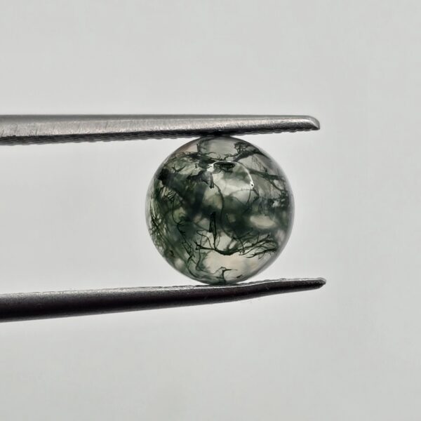 8mm round moss agate cabochon, high quality