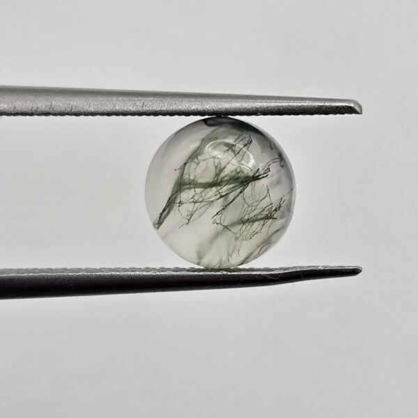 8mm round moss agate cabochon, high quality