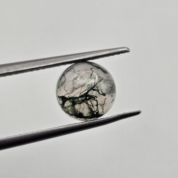8mm round moss agate cabochon, high quality