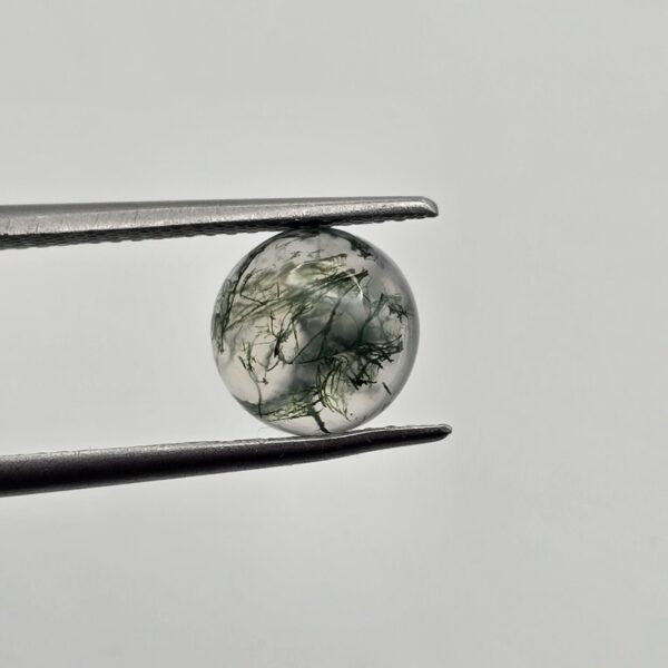 8mm round moss agate cabochon, high quality
