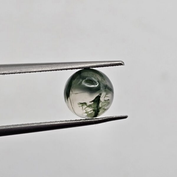 8mm round moss agate cabochon, high quality