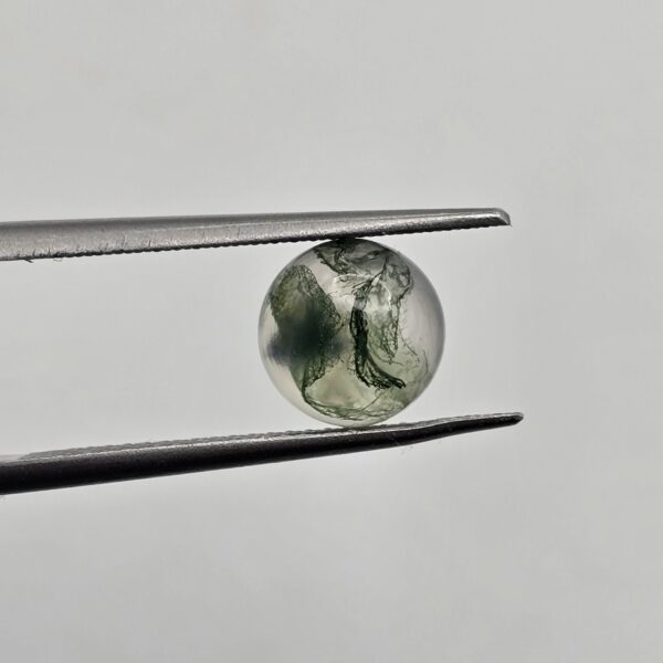 8mm round moss agate cabochon, high quality