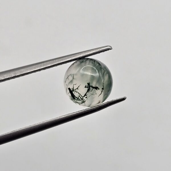 8mm round moss agate cabochon, high quality