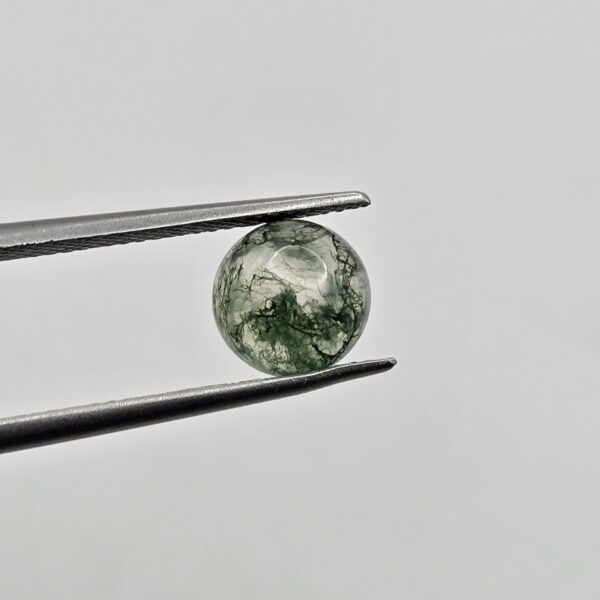 8mm round moss agate cabochon, high quality