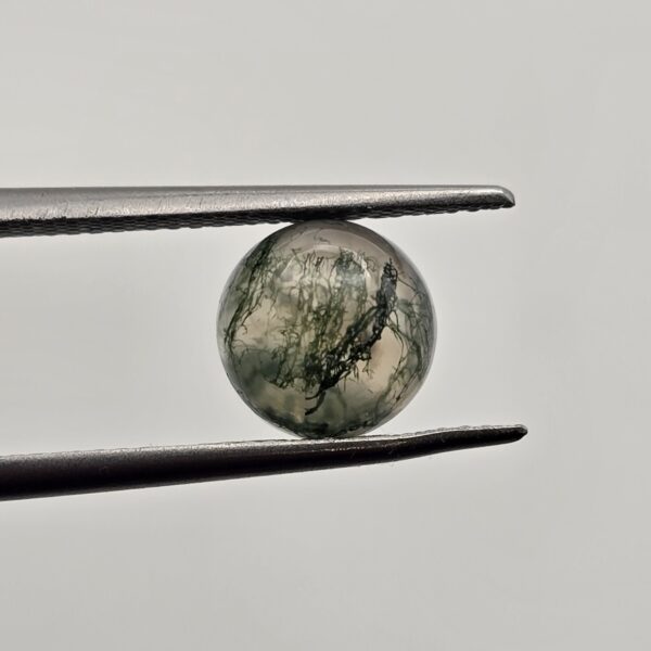 8mm round moss agate cabochon, high quality