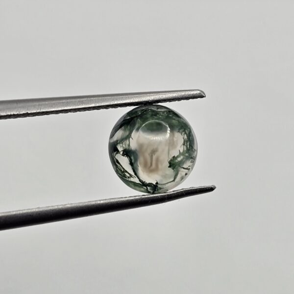 8mm round moss agate cabochon, high quality