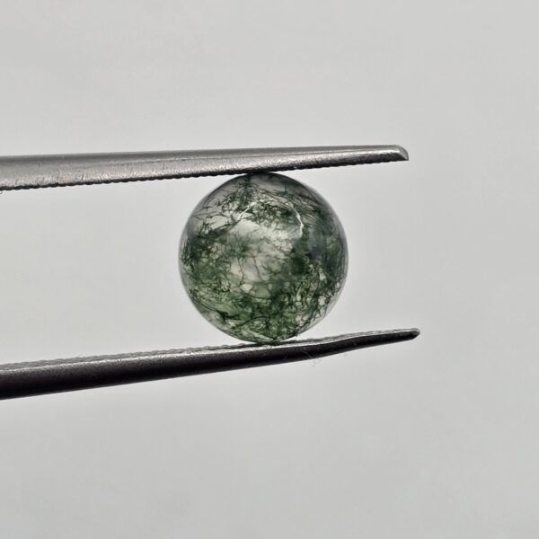 8mm round moss agate cabochon, high quality