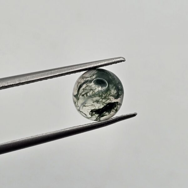 8mm round moss agate cabochon, high quality