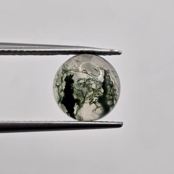9mm round moss agate cabochon, high quality