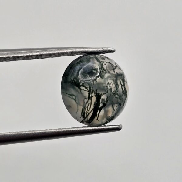 9mm round moss agate cabochon, high quality