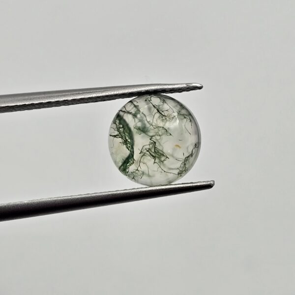 9mm round moss agate cabochon, high quality