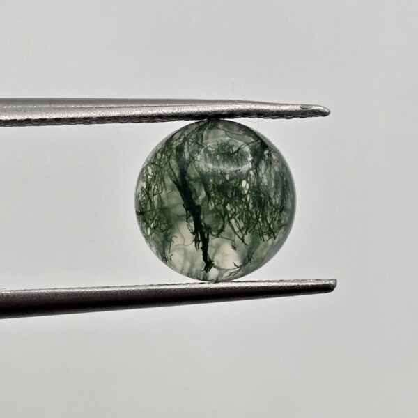 9mm round moss agate cabochon, high quality