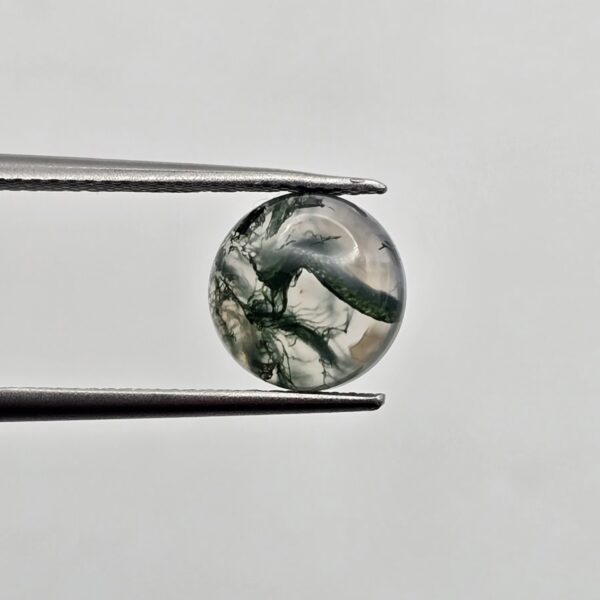 9mm round moss agate cabochon, high quality