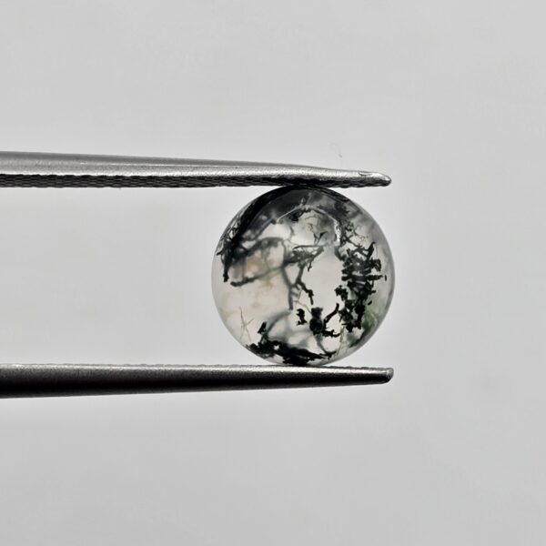 9mm round moss agate cabochon, high quality