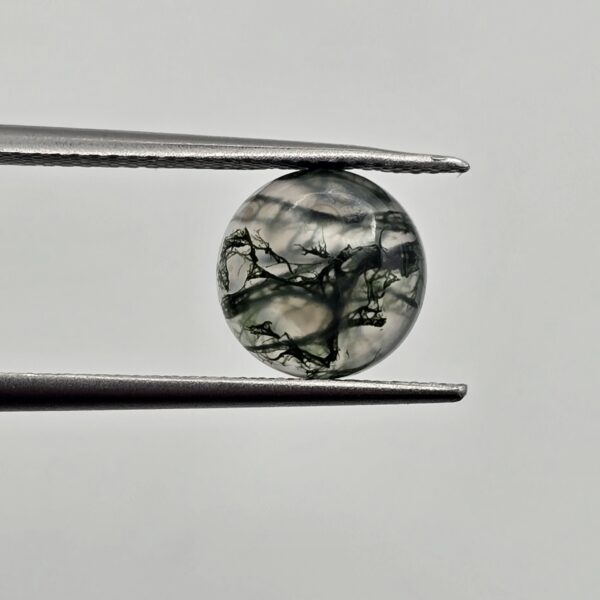 9mm round moss agate cabochon, high quality