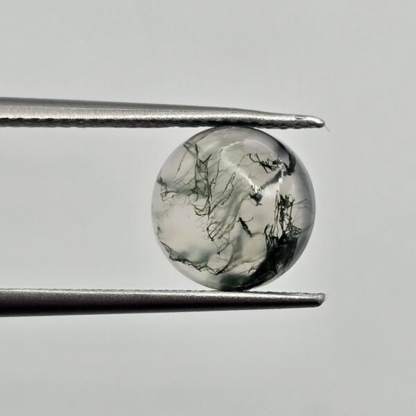 9mm round moss agate cabochon, high quality