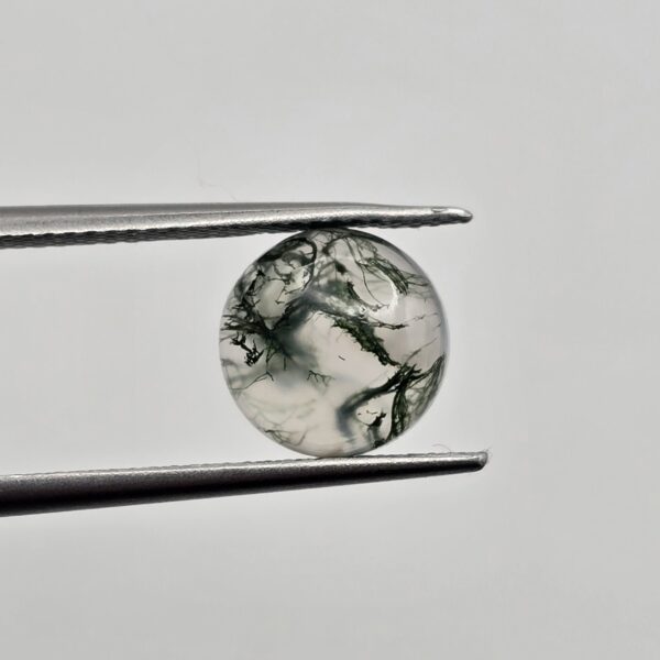 9mm round moss agate cabochon, high quality