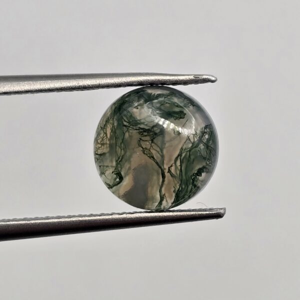 9mm round moss agate cabochon, high quality