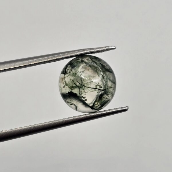 9mm round moss agate cabochon, high quality