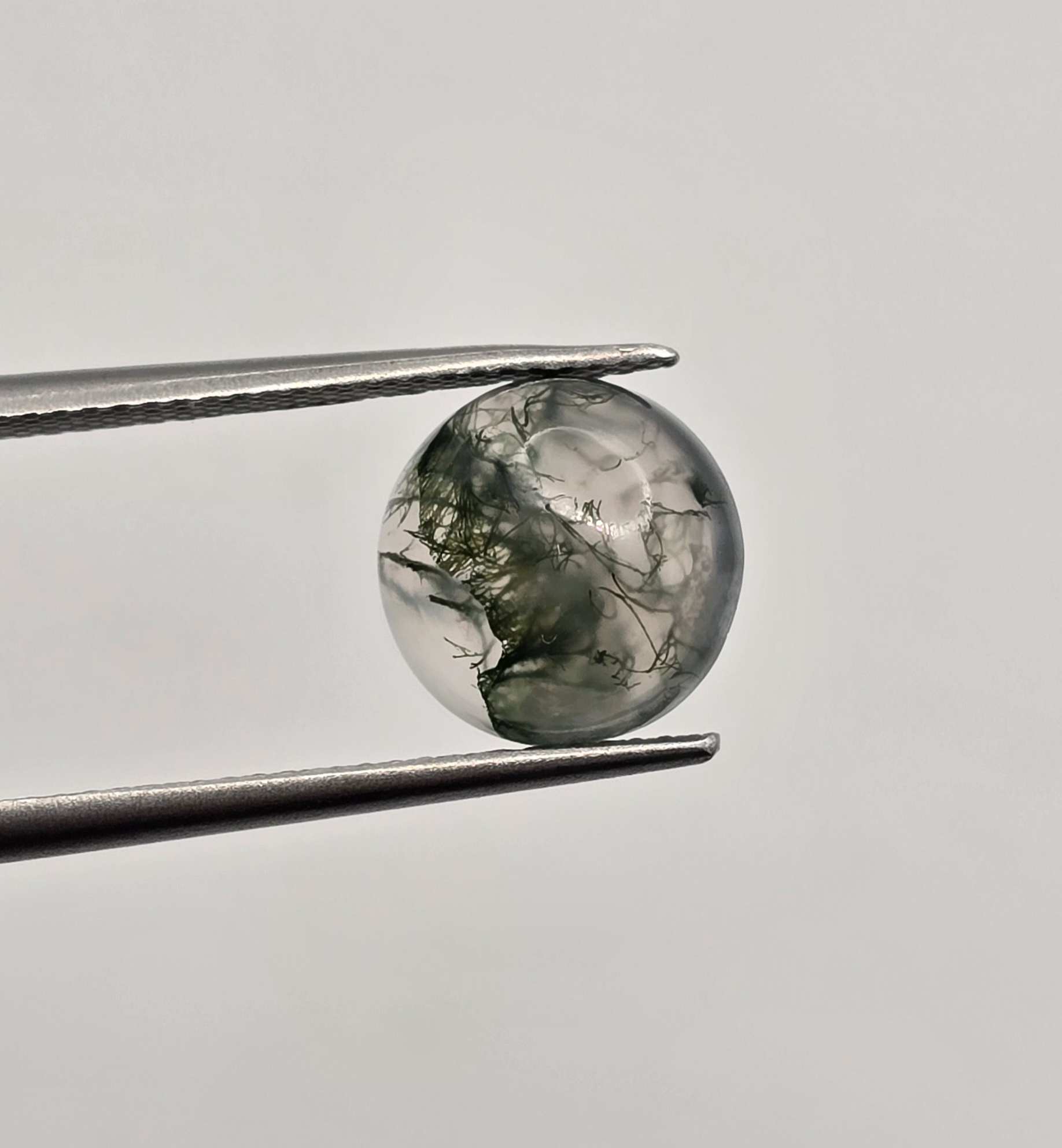 10mm round moss agate cabochon, high quality