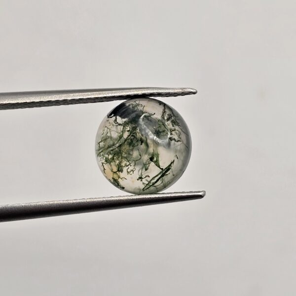 10mm round moss agate cabochon, high quality