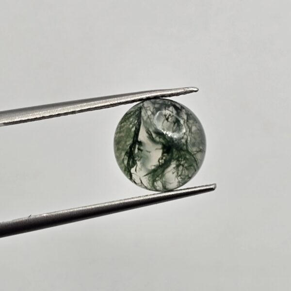 10mm round moss agate cabochon, high quality