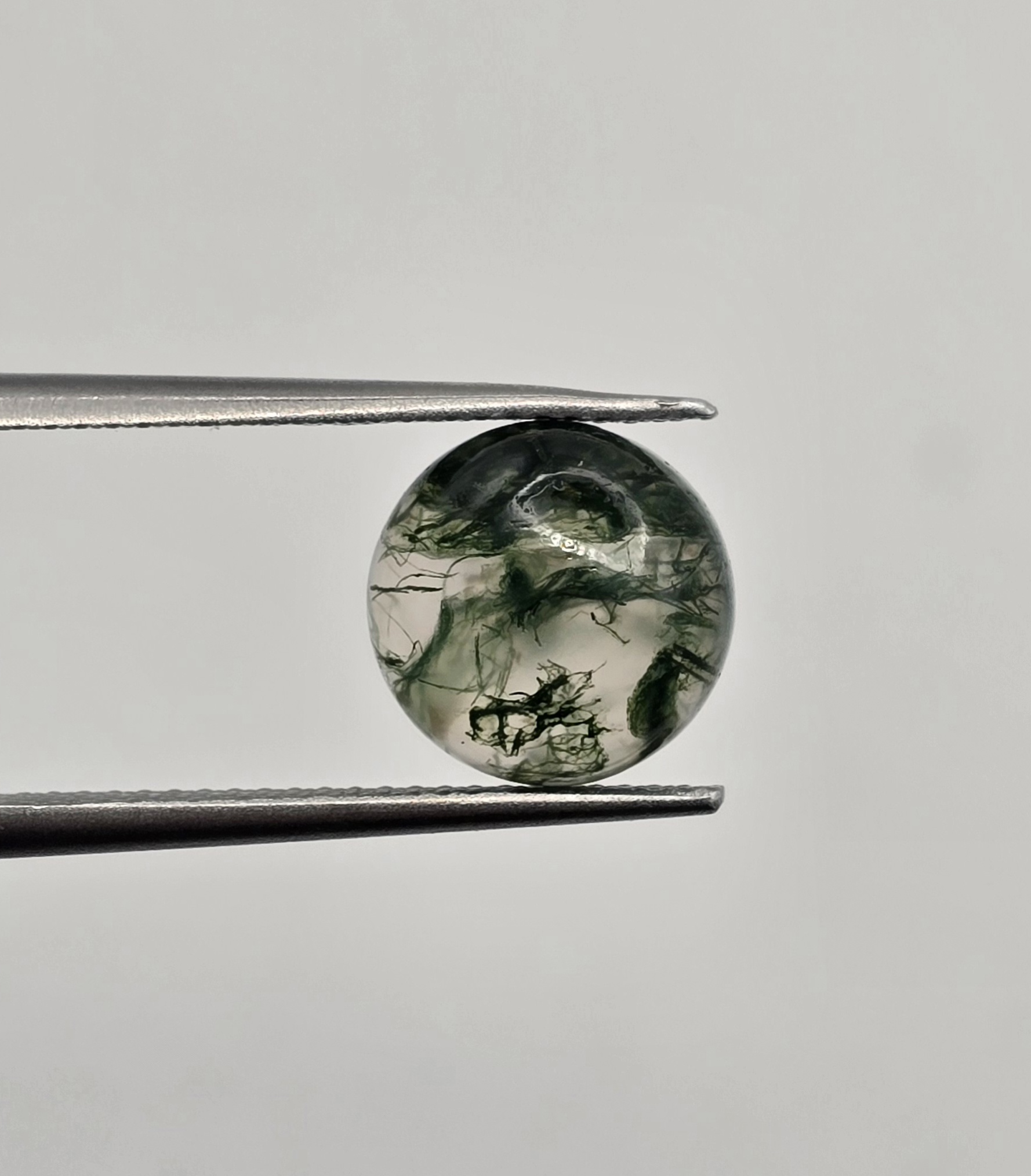 10mm round moss agate cabochon, high quality