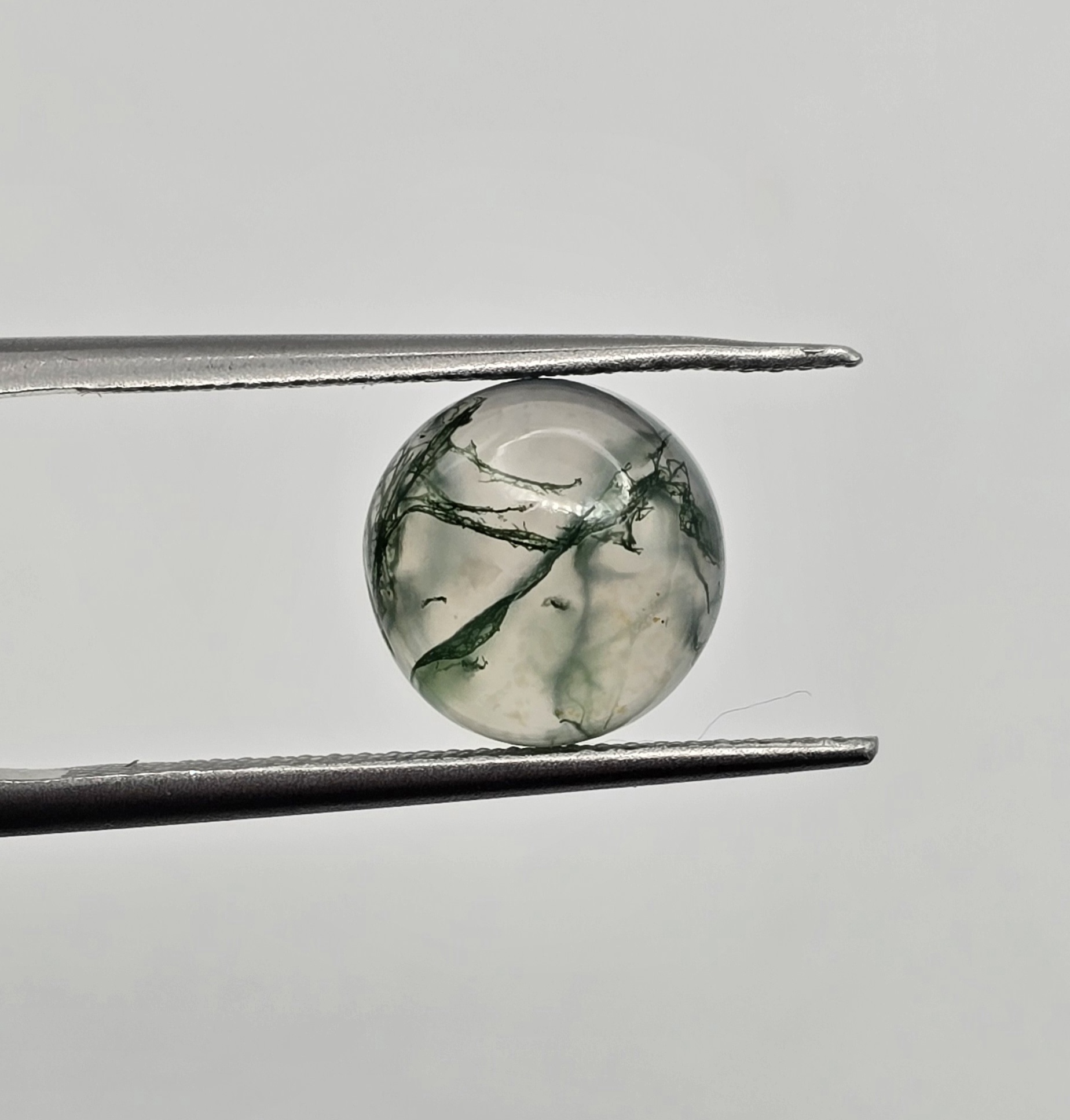 10mm round moss agate cabochon, high quality