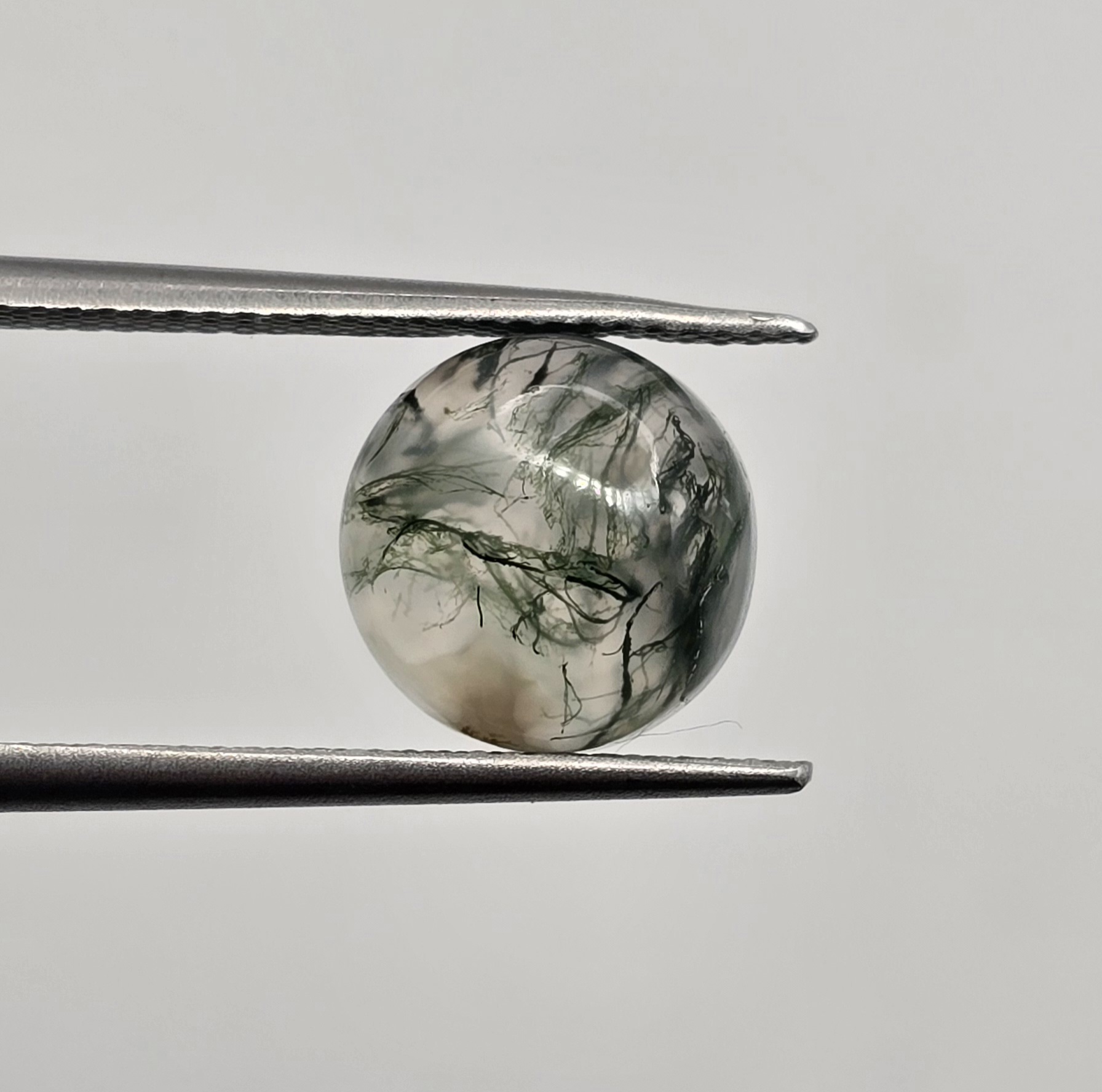 10mm round moss agate cabochon, high quality