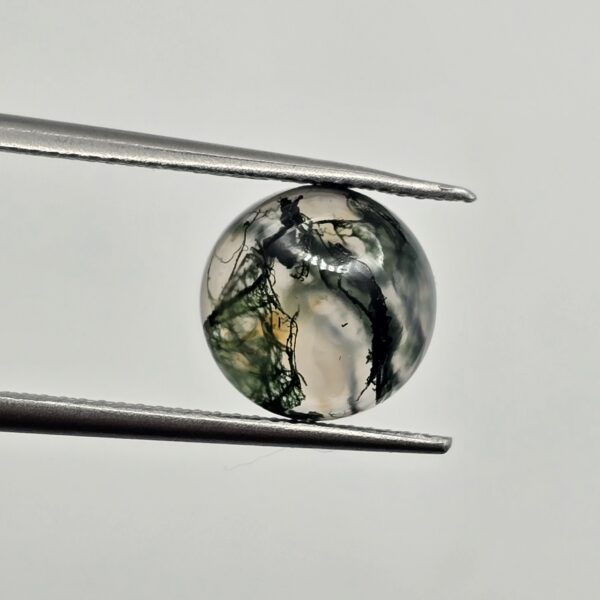 10mm round moss agate cabochon, high quality