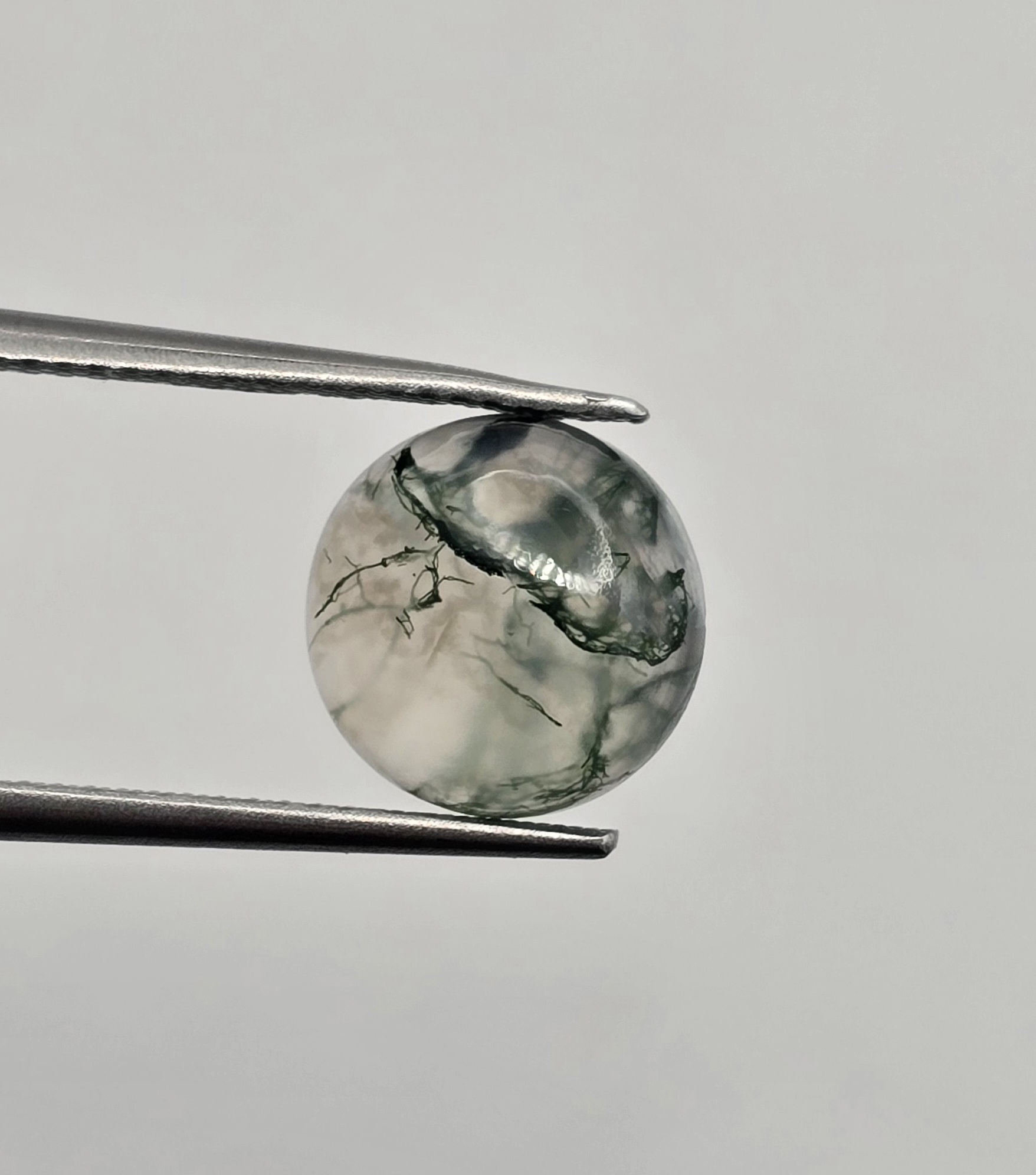 10mm round moss agate cabochon, high quality