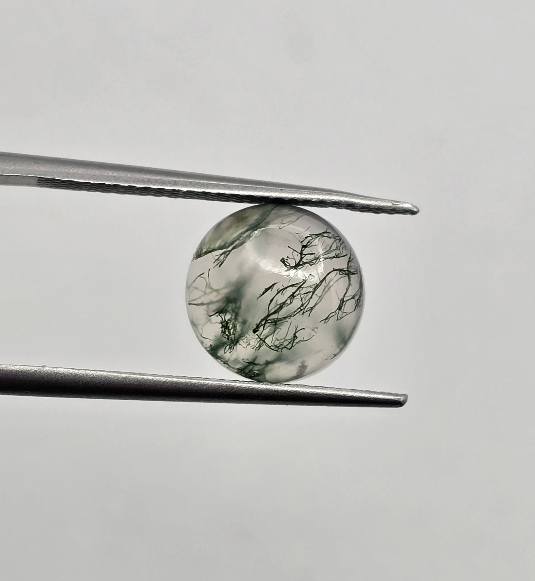 10mm round moss agate cabochon, high quality