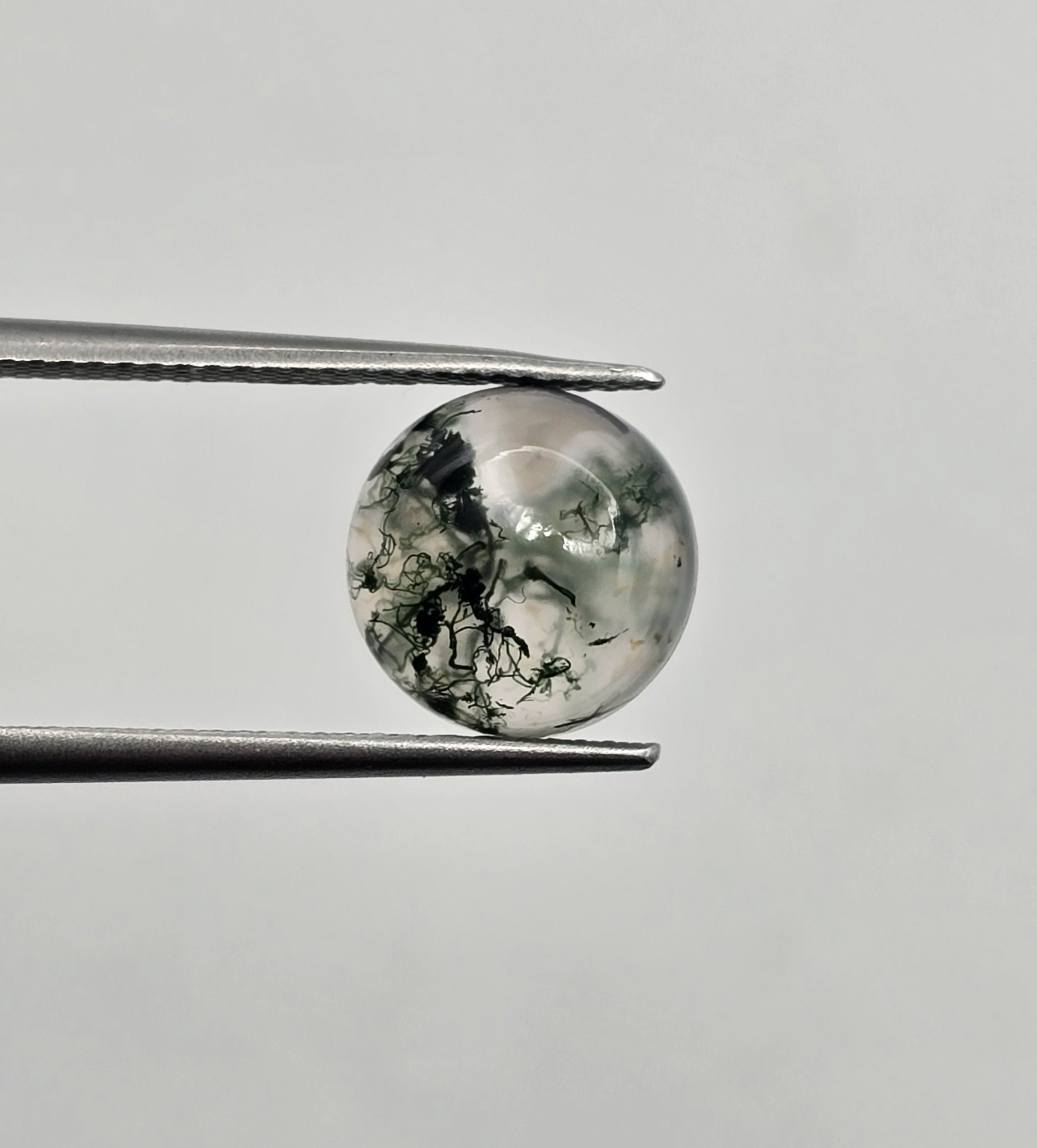 10mm round moss agate cabochon, high quality